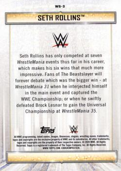 2020 Topps Road to WrestleMania - Winningest Superstars in WrestleMania History #WS-3 Seth Rollins Back
