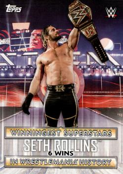 2020 Topps Road to WrestleMania - Winningest Superstars in WrestleMania History #WS-3 Seth Rollins Front