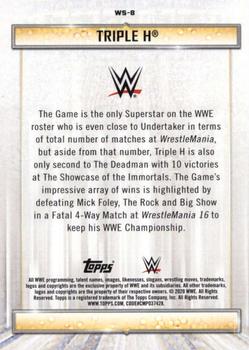 2020 Topps Road to WrestleMania - Winningest Superstars in WrestleMania History #WS-8 Triple H Back
