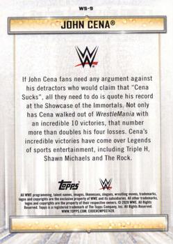 2020 Topps Road to WrestleMania - Winningest Superstars in WrestleMania History #WS-9 John Cena Back