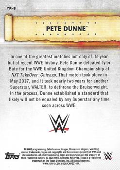 2020 Topps Road to WrestleMania - Yearly Records #YR-9 Pete Dunne Back