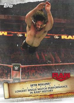 2020 Topps Road to WrestleMania - Yearly Records #YR-10 Seth Rollins Front