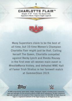 2020 Topps WWE Undisputed #8 Charlotte Flair Back