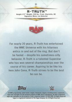 2020 Topps WWE Undisputed #21 R-Truth Back