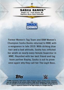 2020 Topps WWE Undisputed #47 Sasha Banks Back
