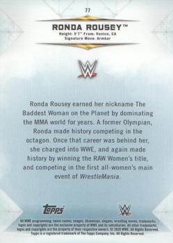 2020 Topps WWE Undisputed #77 Ronda Rousey Back