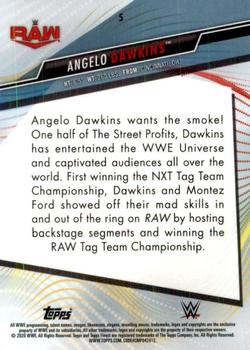 2020 Topps WWE Finest #5 Angelo Dawkins Back
