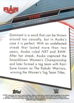 2020 Topps WWE Finest #6 Asuka Back
