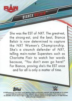 2020 Topps WWE Finest #9 Bianca Belair Back