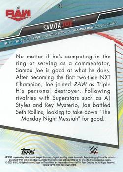 2020 Topps WWE Finest #30 Samoa Joe Back