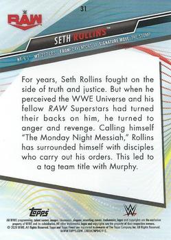2020 Topps WWE Finest #31 Seth Rollins Back