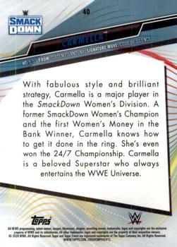 2020 Topps WWE Finest #40 Carmella Back
