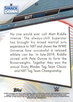 2020 Topps WWE Finest #53 Matt Riddle Back