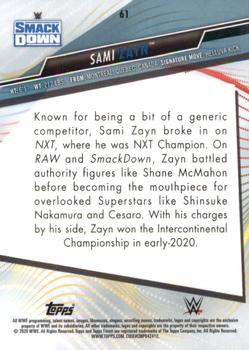 2020 Topps WWE Finest #61 Sami Zayn Back