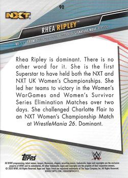 2020 Topps WWE Finest #90 Rhea Ripley Back