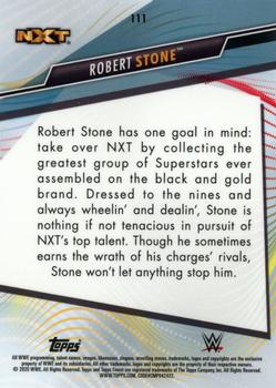 2020 Topps WWE Finest #111 Robert Stone Back