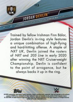 2020 Topps WWE Finest #113 Jordan Devlin Back