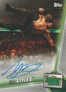 2019 Topps WWE Money in the Bank - Autographs #A-AJ AJ Styles Front