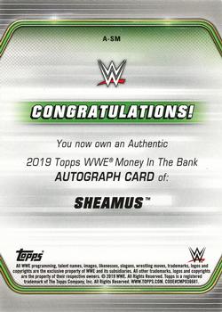 2019 Topps WWE Money in the Bank - Autographs #A-SM Sheamus Back