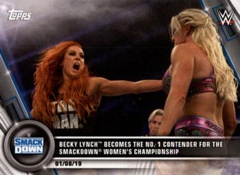 2020 Topps WWE Women's Division #1 Becky Lynch Becomes the No. 1 Contender for the Smackdown Women's Championship Front