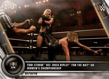 2020 Topps WWE Women's Division #2 Toni Storm def. Rhea Ripley for the NXT UK Women's Championship Front