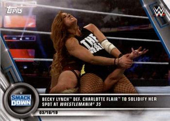 2020 Topps WWE Women's Division #16 Becky Lynch def. Charlotte Flair to Solidify Her Spot at WrestleMania 35 Front