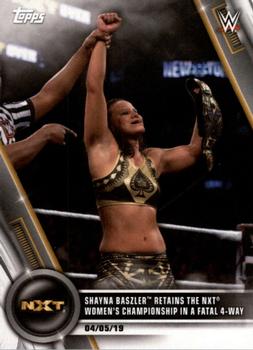 2020 Topps WWE Women's Division #20 Shayna Baszler Retains the NXT Women's Championship in a Fatal 4-Way Front
