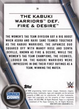 2020 Topps WWE Women's Division #28 The Kabuki Warriors def. Fire & Desire Back