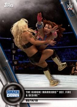 2020 Topps WWE Women's Division #28 The Kabuki Warriors def. Fire & Desire Front