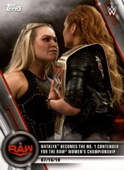 2020 Topps WWE Women's Division #49 Natalya Becomes the No. 1 Contender for the Raw Women's Championship Front