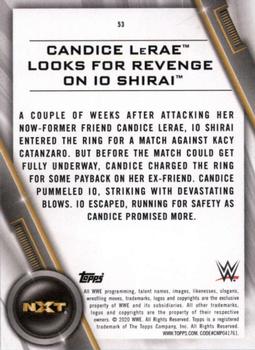 2020 Topps WWE Women's Division #53 Candice LeRae Looks for Revenge on Io Shirai Back