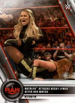 2020 Topps WWE Women's Division #54 Natalya Attacks Becky Lynch After Her Match Front