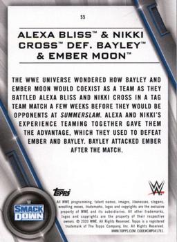 2020 Topps WWE Women's Division #55 Alexa Bliss & Nikki Cross def. Bayley & Ember Moon Back