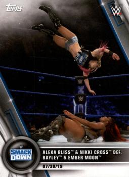 2020 Topps WWE Women's Division #55 Alexa Bliss & Nikki Cross def. Bayley & Ember Moon Front