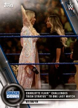 2020 Topps WWE Women's Division #56 Charlotte Flair Challenges Trish Stratus to One Last Match Front