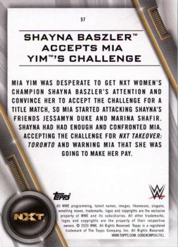 2020 Topps WWE Women's Division #57 Shayna Baszler Accepts Mia Yim's Challenge Back