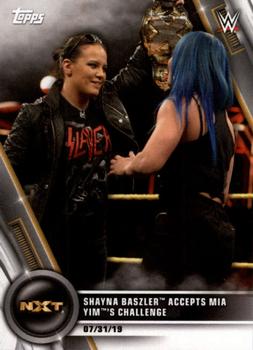 2020 Topps WWE Women's Division #57 Shayna Baszler Accepts Mia Yim's Challenge Front