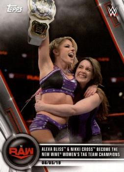 2020 Topps WWE Women's Division #59 Alexa Bliss & Nikki Cross Become the New WWE Women's Tag Team Champions Front
