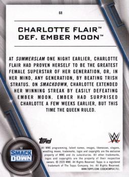 2020 Topps WWE Women's Division #68 Charlotte Flair def. Ember Moon Back