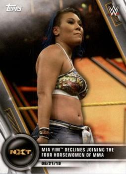2020 Topps WWE Women's Division #71 Mia Yim Declines Joining The Four Horsewomen of MMA Front