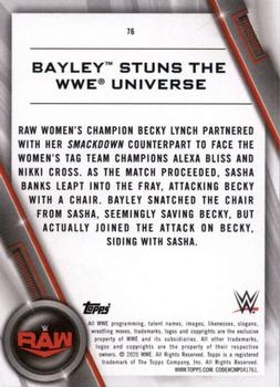2020 Topps WWE Women's Division #76 Bayley Stuns the WWE Universe Back