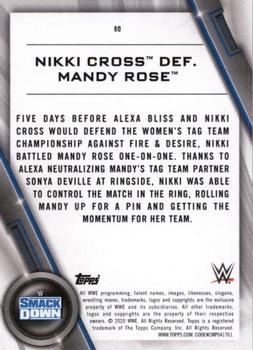 2020 Topps WWE Women's Division #80 Nikki Cross def. Mandy Rose Back