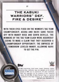 2020 Topps WWE Women's Division #87 The Kabuki Warriors def. Fire & Desire Back