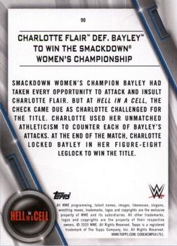 2020 Topps WWE Women's Division #90 Charlotte Flair def. Bayley to Win the SmackDown Women's Championship Back