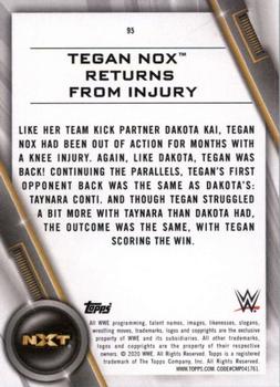 2020 Topps WWE Women's Division #95 Tegan Nox Returns from Injury Back
