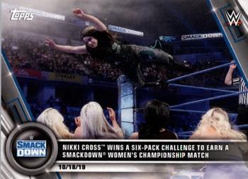 2020 Topps WWE Women's Division #96 Nikki Cross Wins a Six-Pack Challenge to Earn a SmackDown Women's Championship Match Front