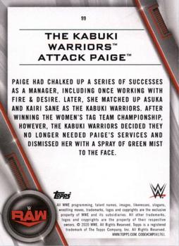 2020 Topps WWE Women's Division #99 The Kabuki Warriors Attack Paige Back