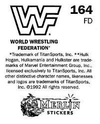 1992 Merlin WWF Stickers (England) #164 Natural Disasters Back