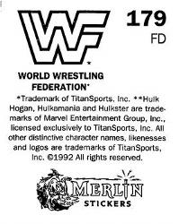 1992 Merlin WWF Stickers (England) #179 The Bushwhackers Back