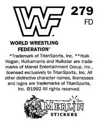 1992 Merlin WWF Stickers (England) #279 Big Boss Man Back